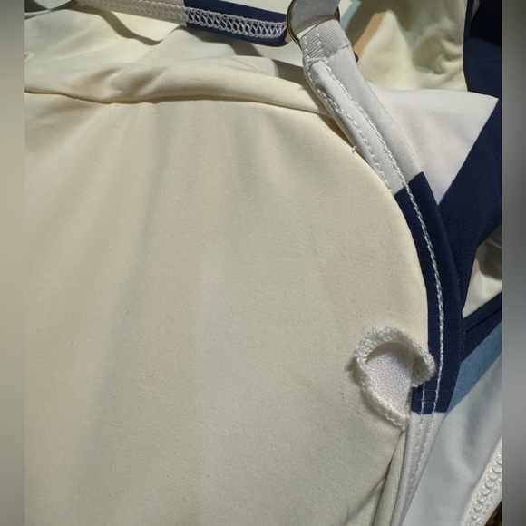 WET Designer Swimwear One Piece Navy Stripe Swimsuit Size Large NWT - Picture 7 of 9